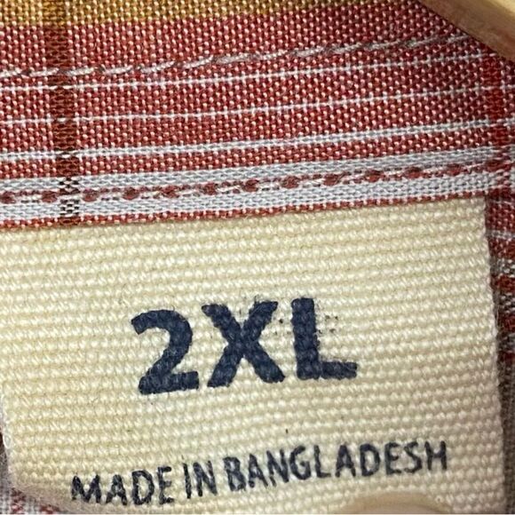 RedHead Faux Pearl Snap-Front Plaid Long-Sleeve Shirt. Size 2XL - Picture 5 of 10